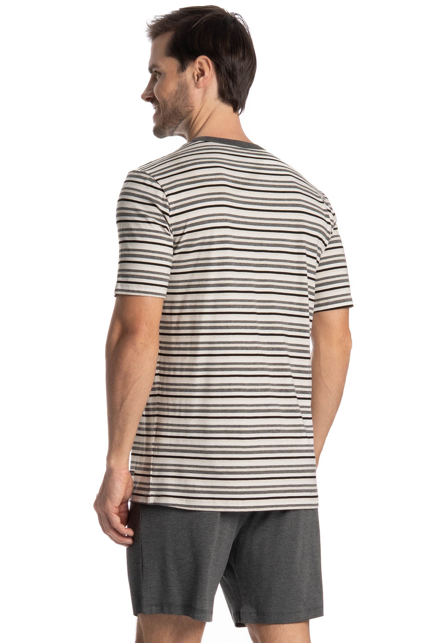 Pijama Masculino Curto José Cinza - Imagem 2