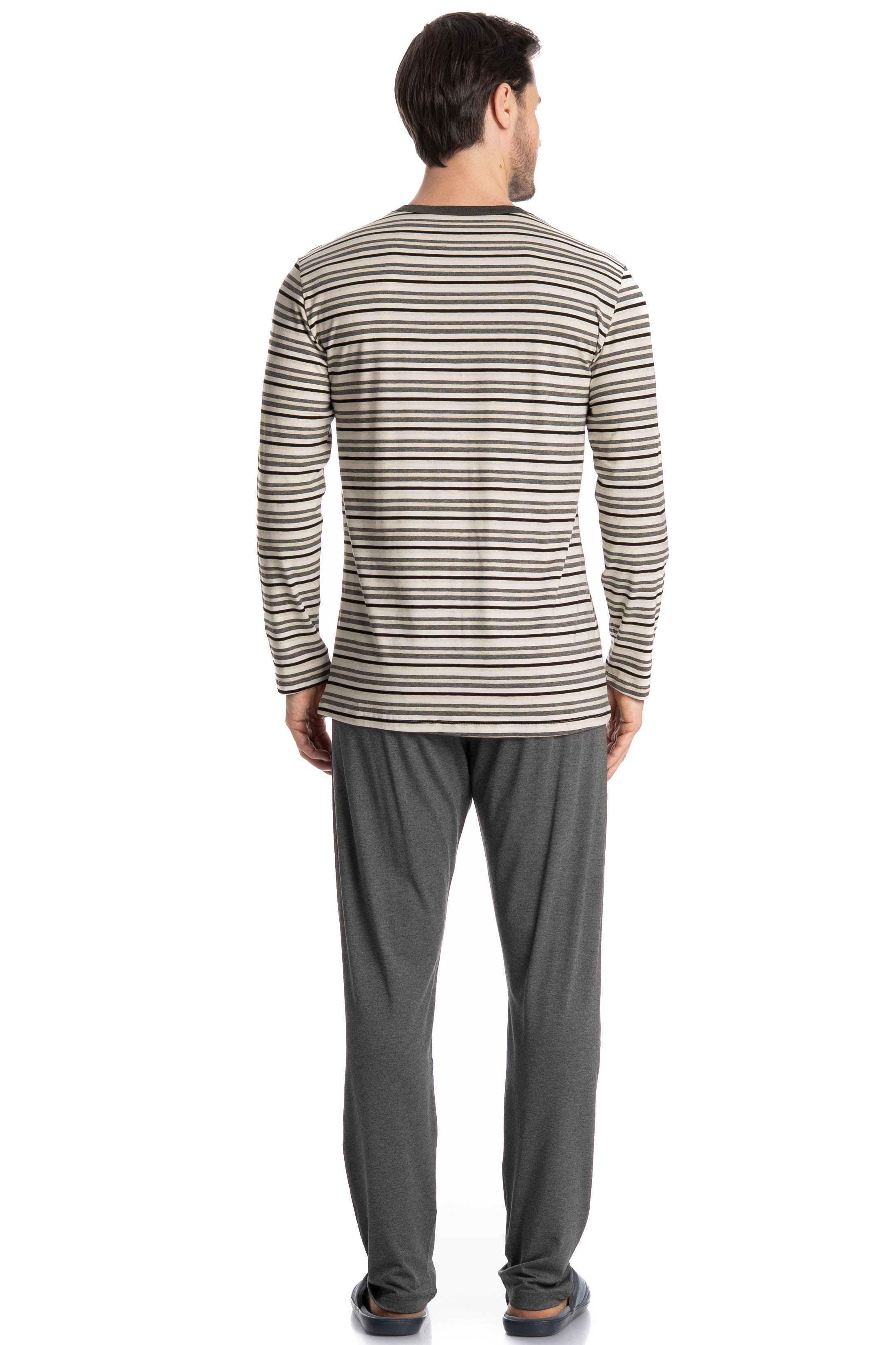 Pijama Masculino Longo José Cinza - Imagem 2