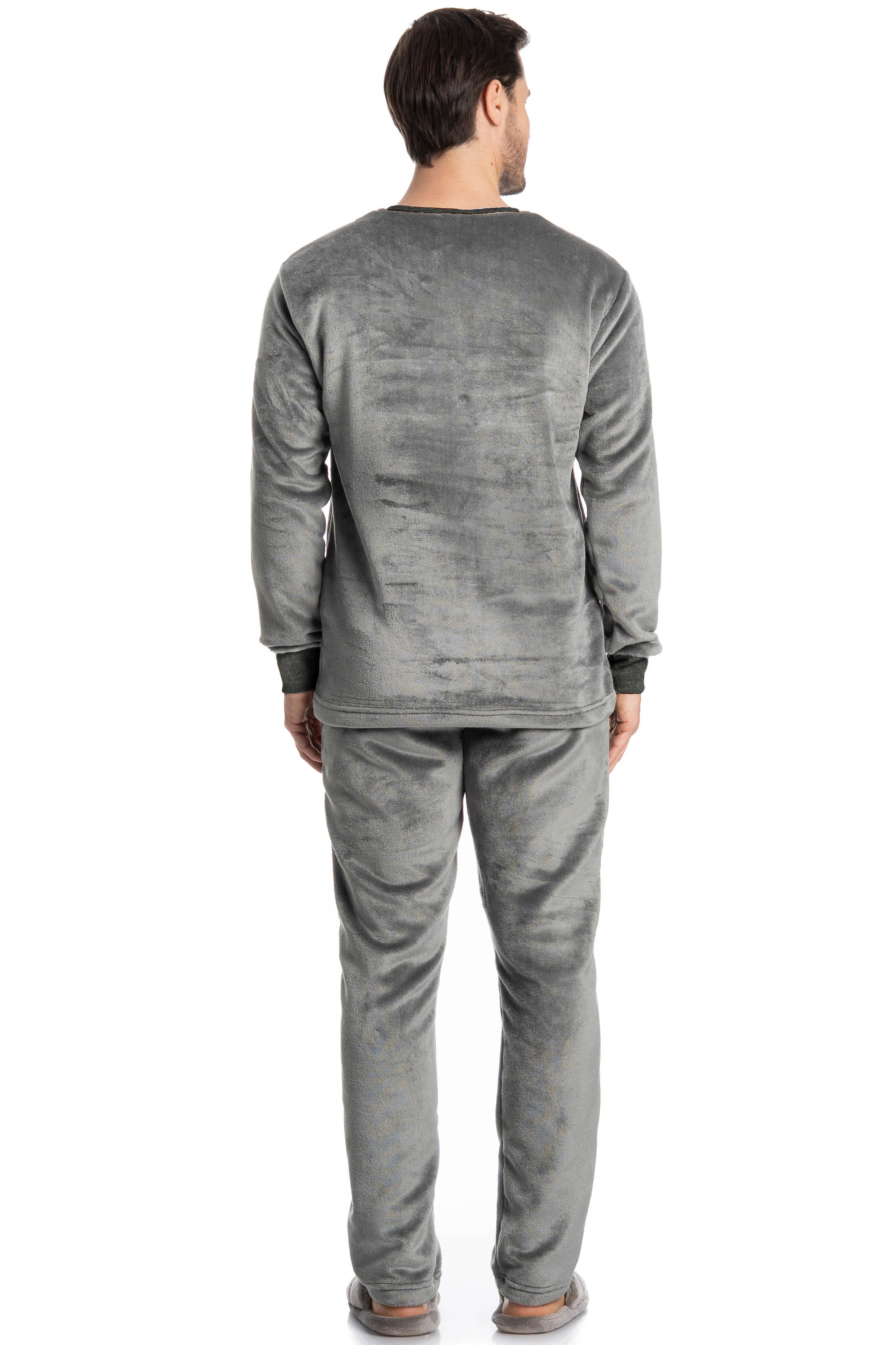 Pijama Longo Masculino Thales Cinza - Imagem 2