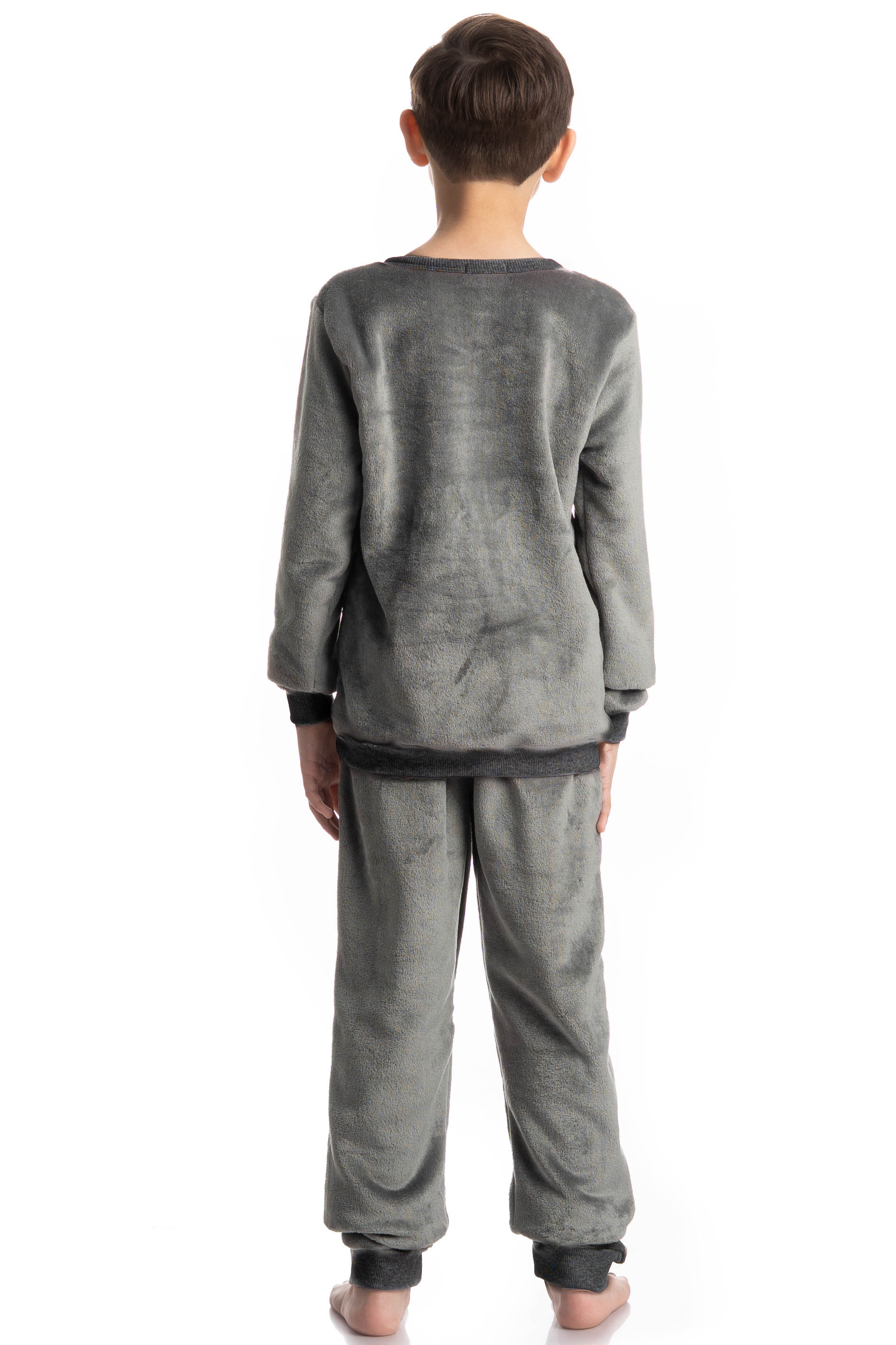 Pijama Infantil Masculino Longo Thales Cinza - Imagem 2