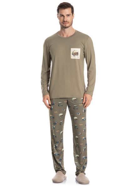 Pijama Masculino Longo Ride Verde - Imagem 1