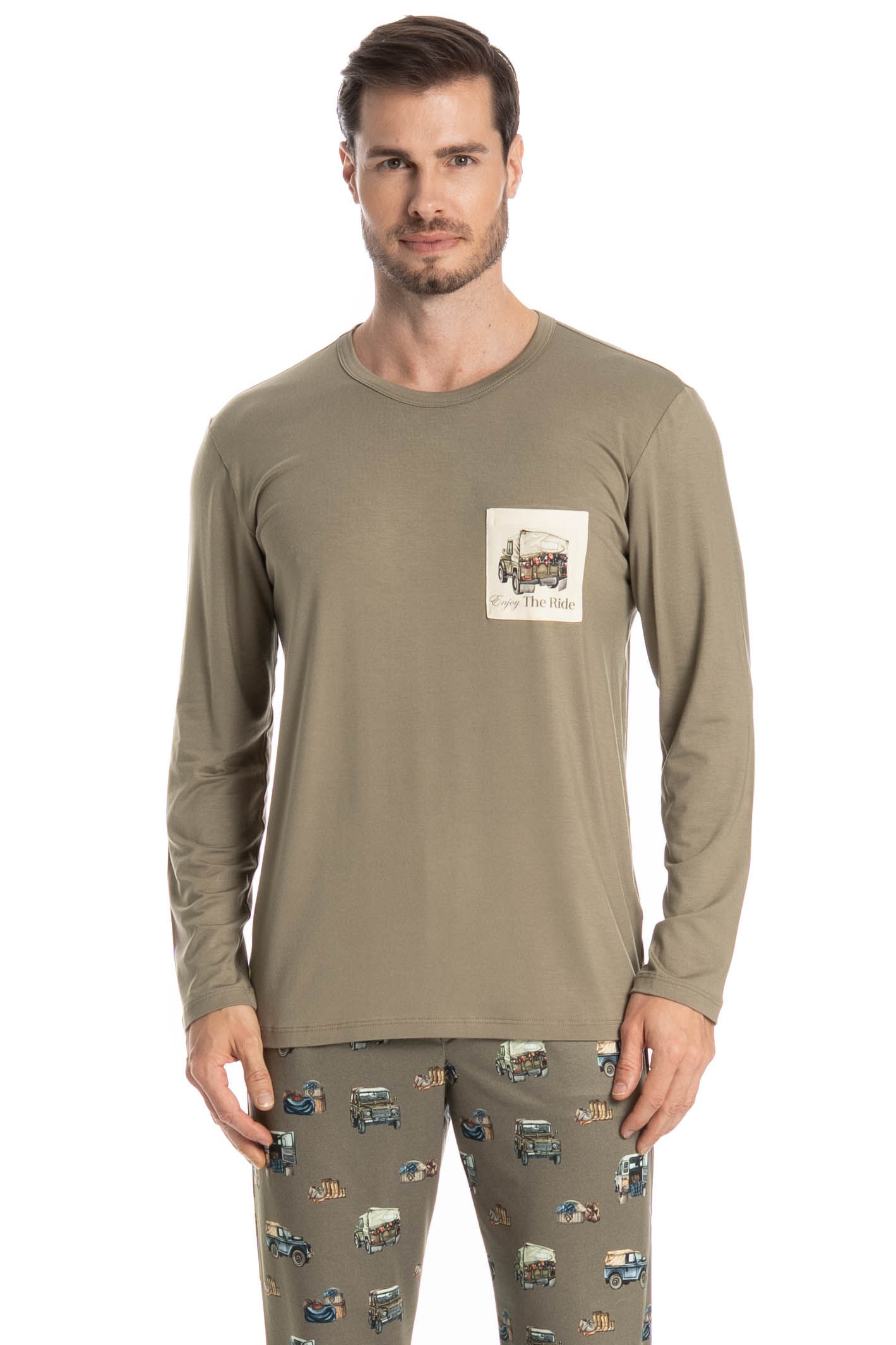 Pijama Masculino Longo Ride - Imagem 3 - Mobile