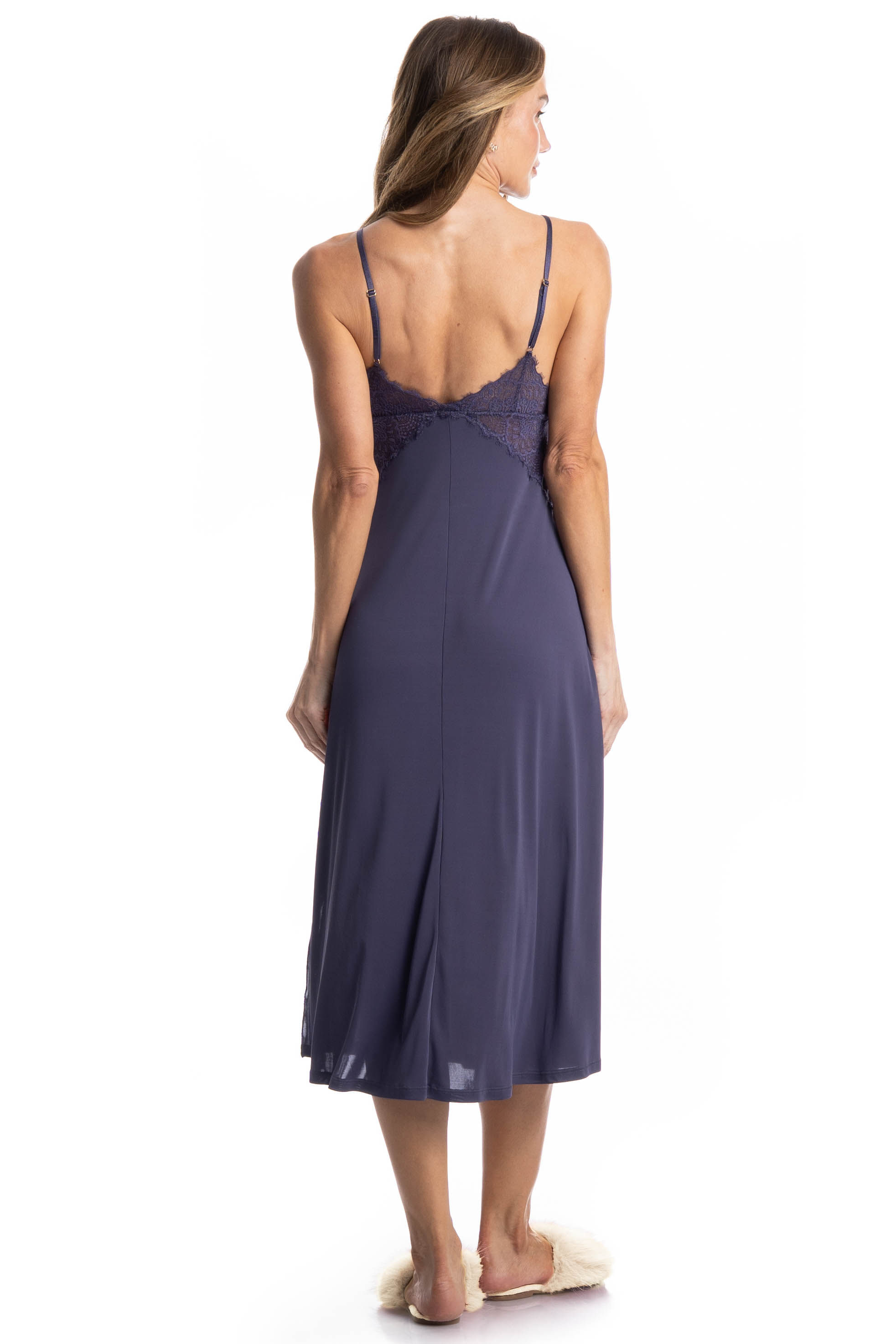 Camisola Midi Com Renda Lari - Imagem 2 - Mobile
