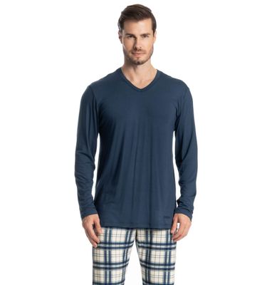 Pijama Masculino Longo Alessandro - Imagem 3 - Mobile