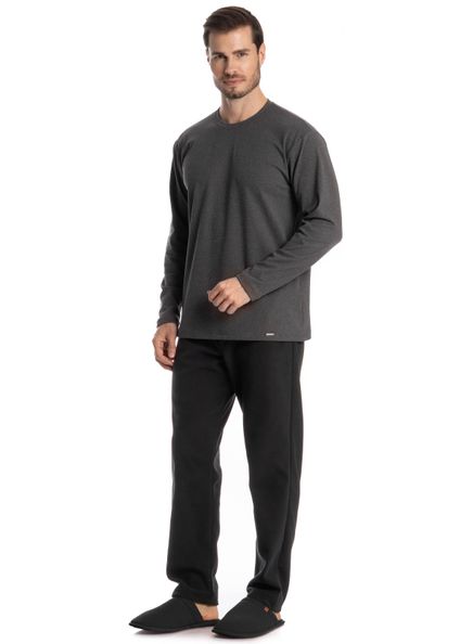 Pijama Masculino Longo Nicolas Preto - Imagem 1