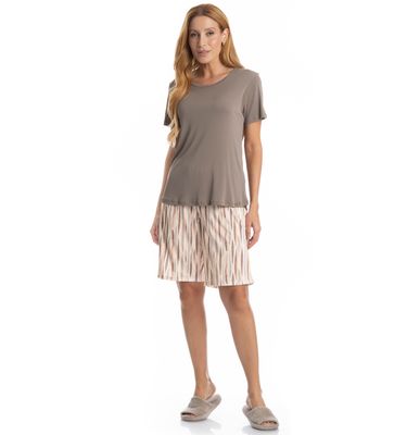 Pijama Feminino Bermuda Gisele - Imagem 3 - Mobile