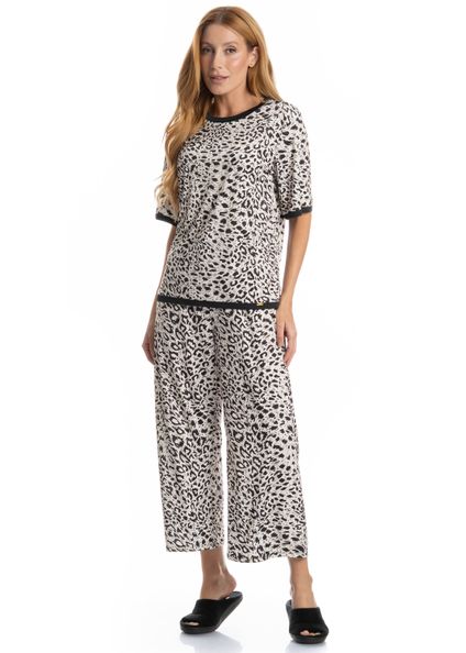 Pijama Feminino Capri Betina Preto - Imagem 1