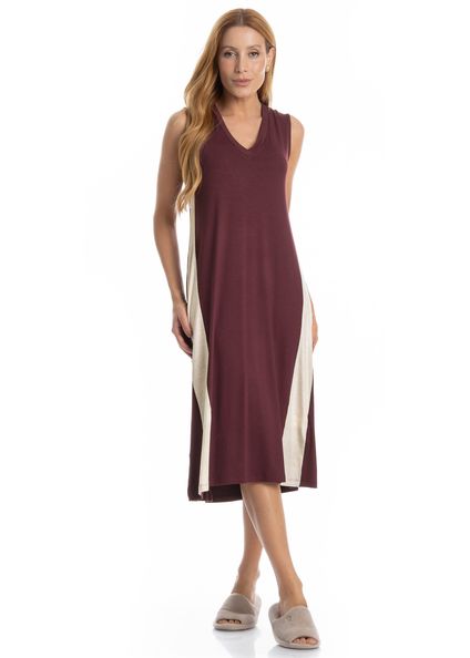 Vestido Midi Regata Ligia Vermelho - Imagem 1