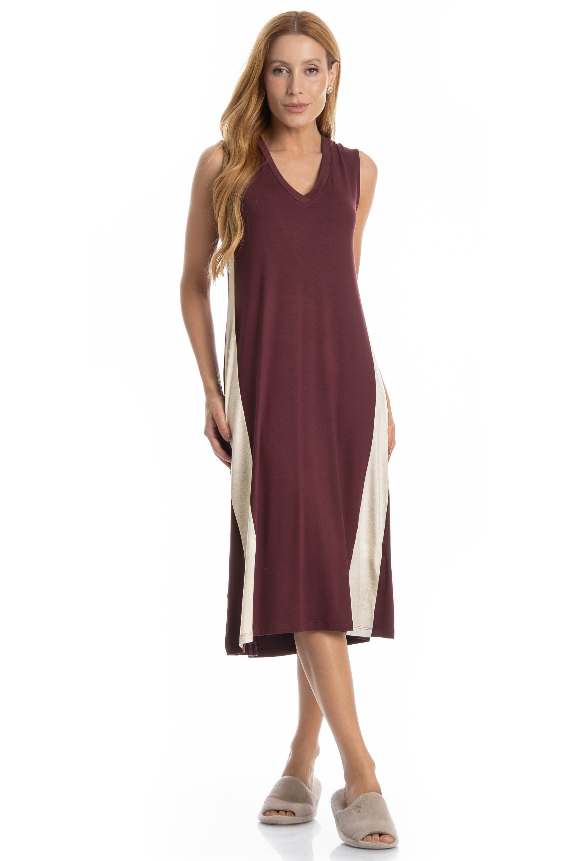 Vestido Midi Regata Ligia Vermelho - Imagem 1