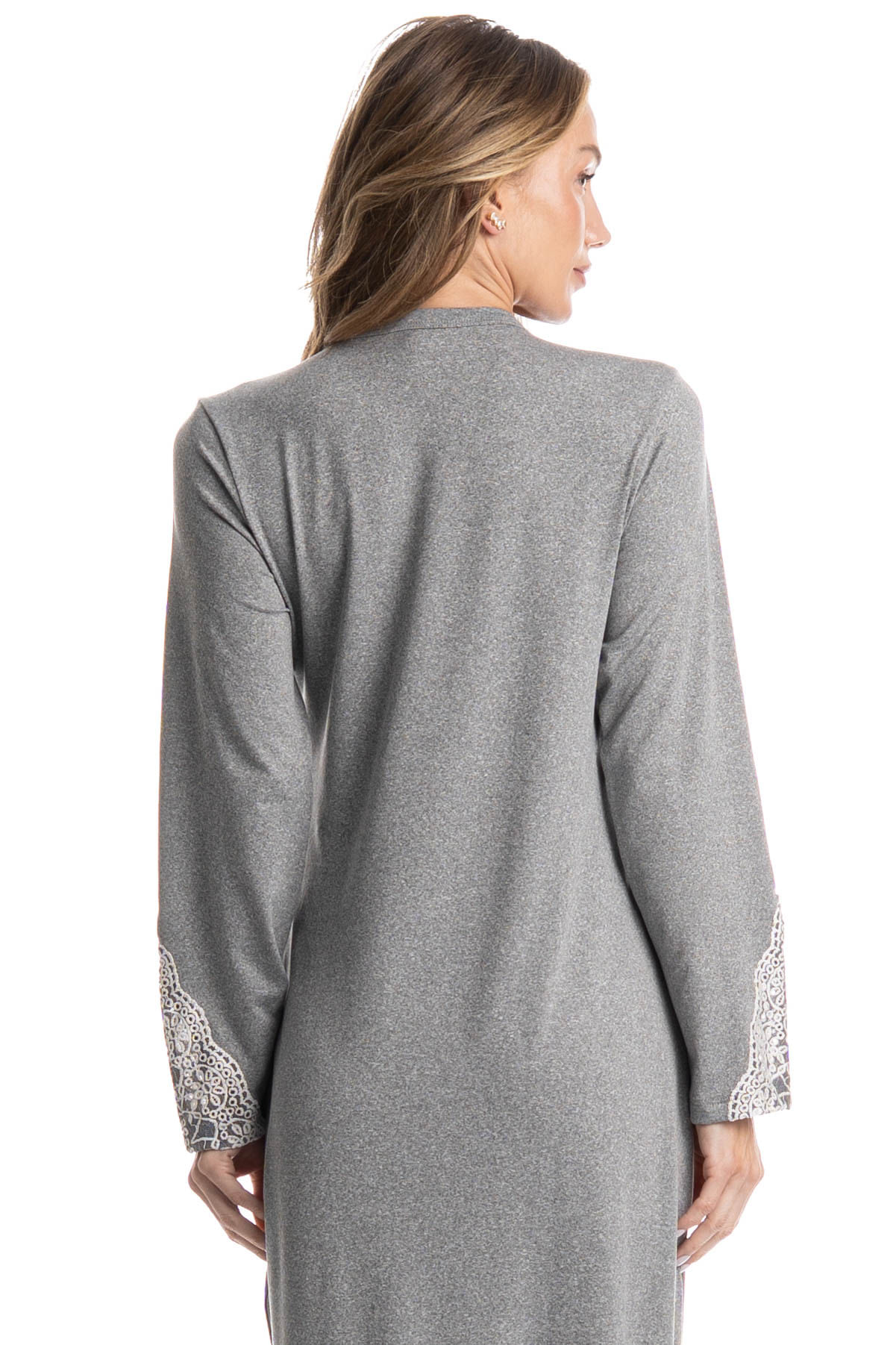 Camisão Feminino Longo Manga Longa Erica - Imagem 4 - Mobile