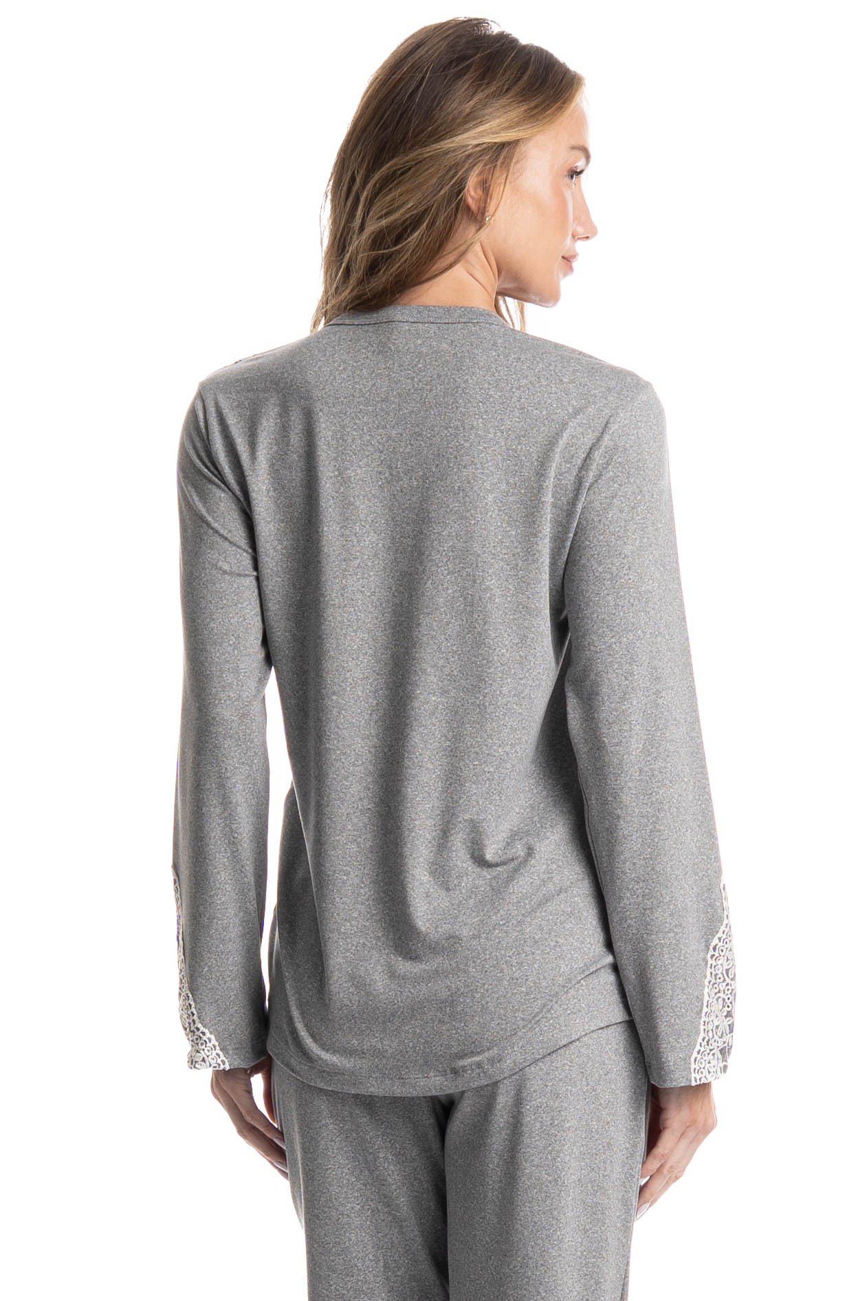 Pijama Feminino Longo Erica - Imagem 4 - Mobile