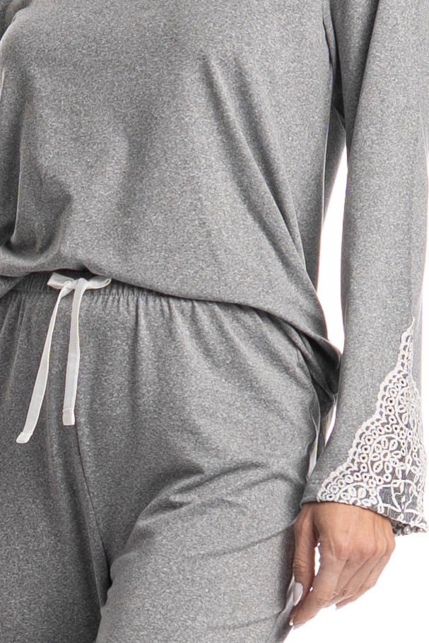 Pijama Feminino Longo Erica - Imagem 5 - Mobile