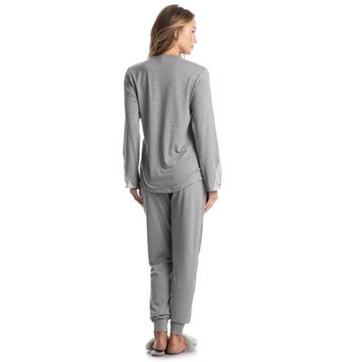 Pijama Feminino Longo Erica - Imagem 2 - Mobile