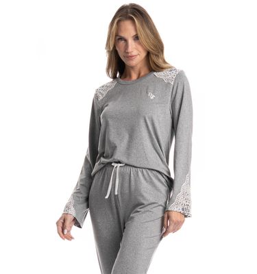 Pijama Feminino Longo Erica - Imagem 3 - Mobile
