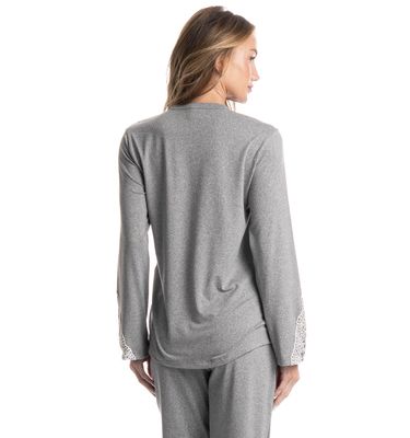 Pijama Feminino Longo Erica - Imagem 4 - Mobile