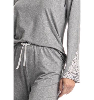 Pijama Feminino Longo Erica - Imagem 5 - Mobile