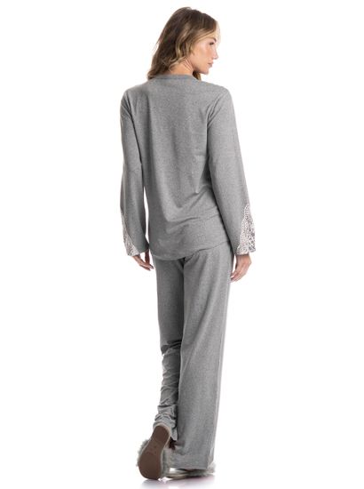 Pijama Feminino Longo Americano Erica - Imagem 2 - Desktop