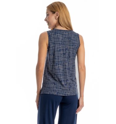 Pijama Feminino Capri Regata Thais - Imagem 4 - Mobile