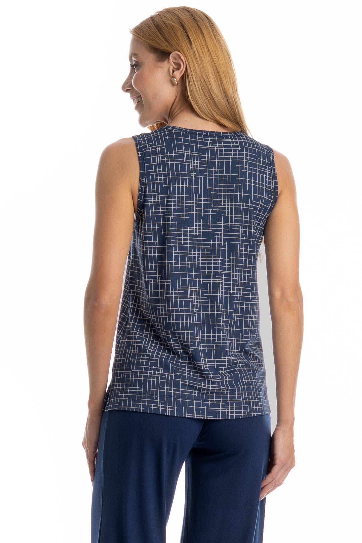 Pijama Feminino Capri Regata Thais - Imagem 4 - Mobile
