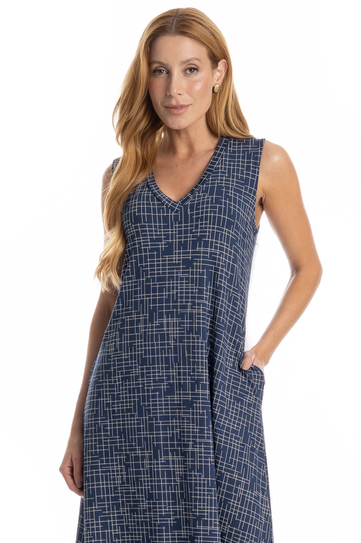 Vestido Midi Regata Com Bolso Thais - Imagem 3 - Mobile