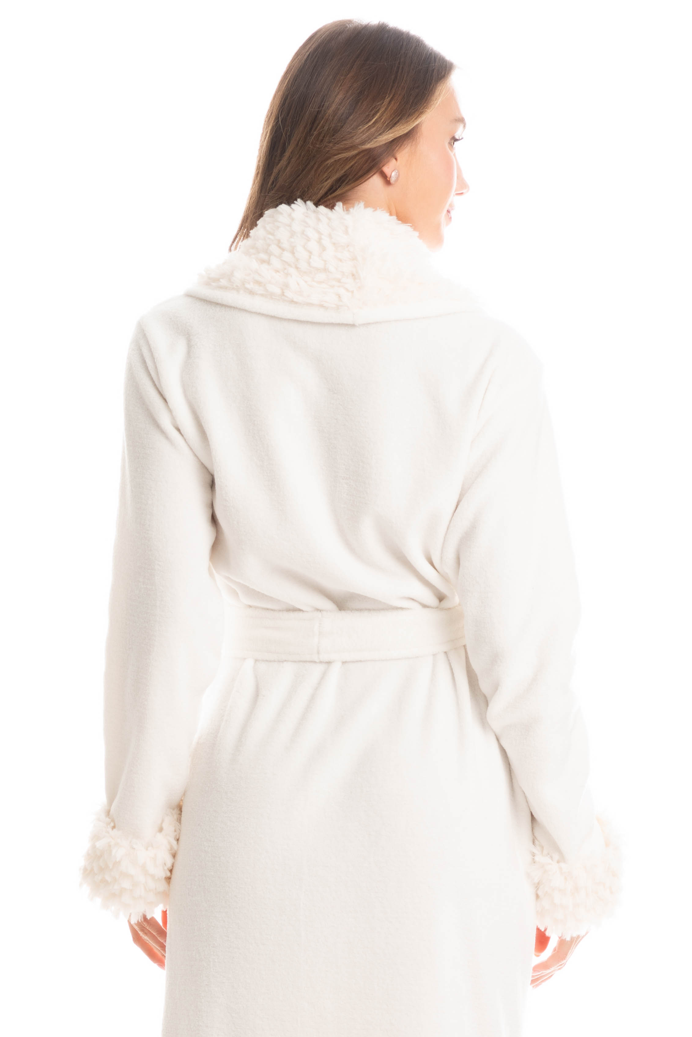 Robe Feminino Longo Em Fleece Giordana - Imagem 4 - Mobile