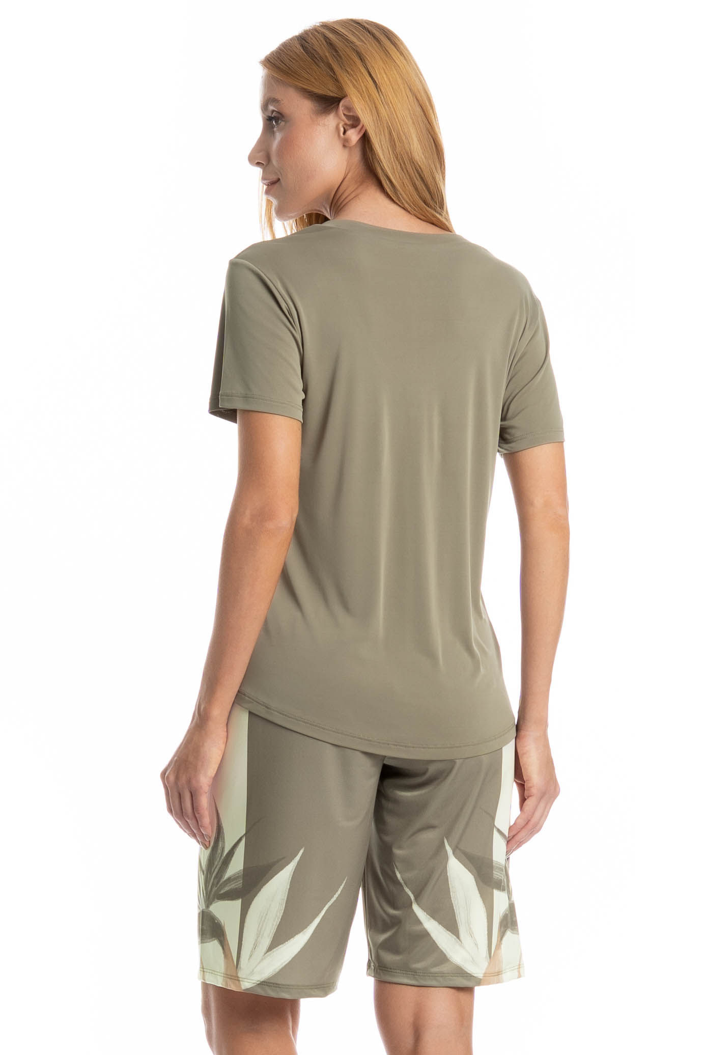 Pijama Feminino Bermuda Rafaela Verde - Imagem 2