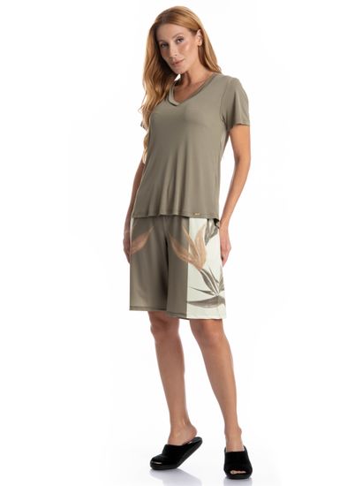 Pijama Feminino Bermuda Rafaela - Imagem 3 - Desktop
