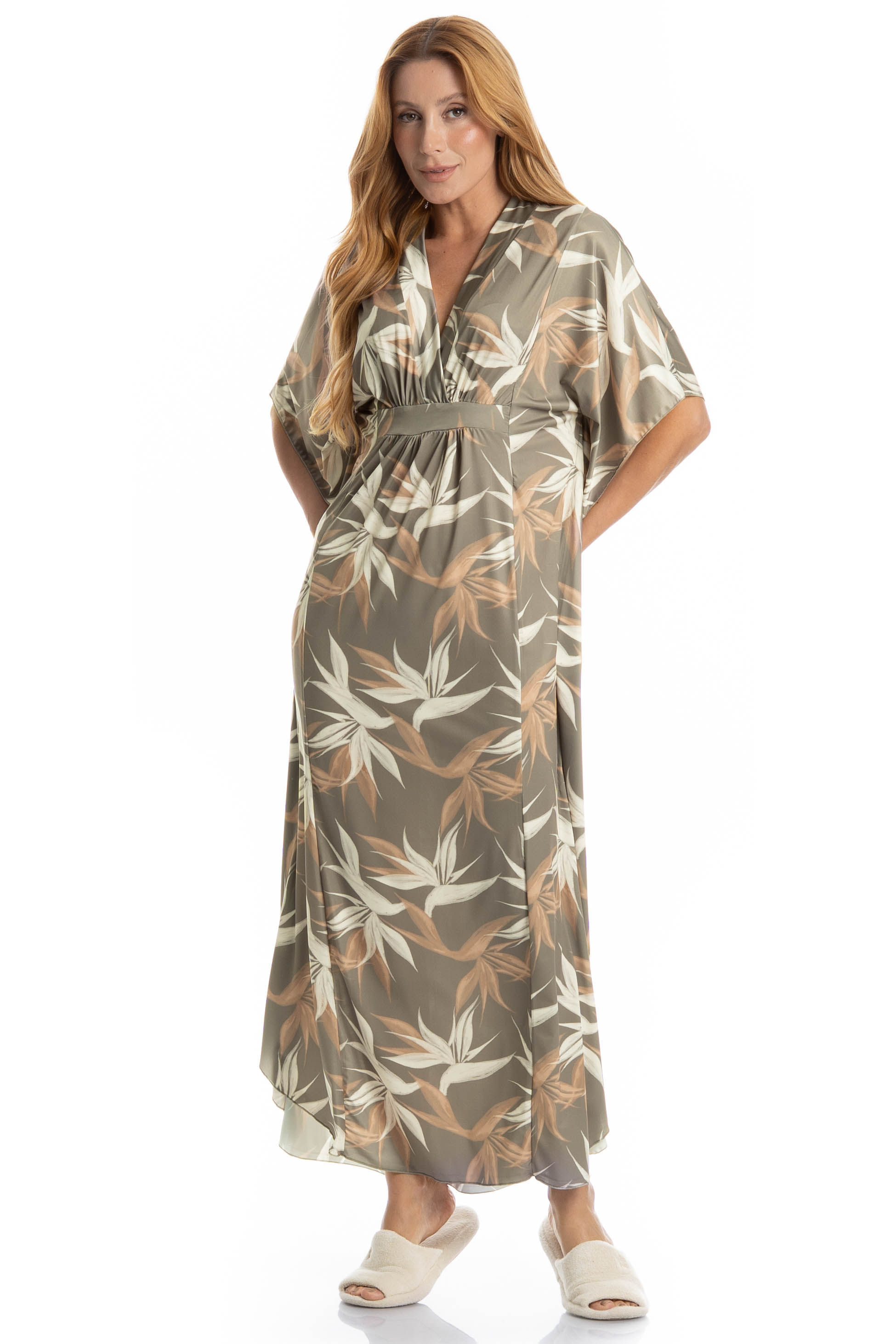 Kaftan Longo Rafaela Verde - Imagem 1