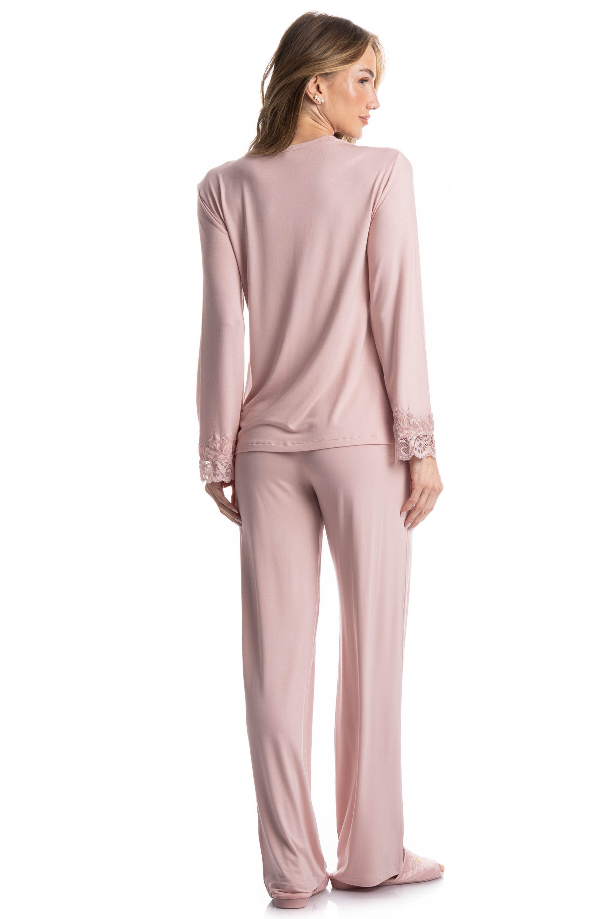 Pijama Feminino Longo Aurora - Imagem 2 - Mobile