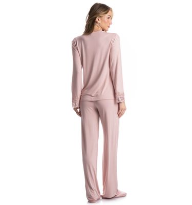 Pijama Feminino Longo Aurora - Imagem 2 - Mobile