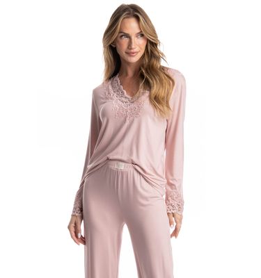 Pijama Feminino Longo Aurora - Imagem 3 - Mobile
