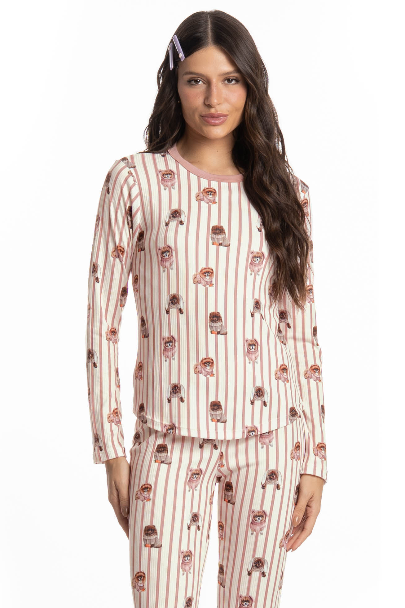 Pijama Feminino Slim Lyla Bunny - Imagem 3 - Mobile