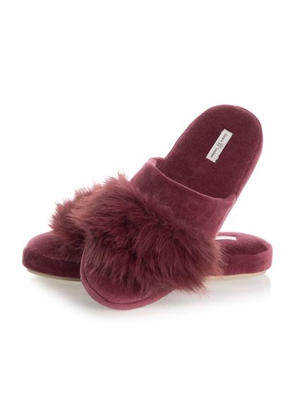 Chinelo Em Plush Colors Marina Vinho - Imagem 1