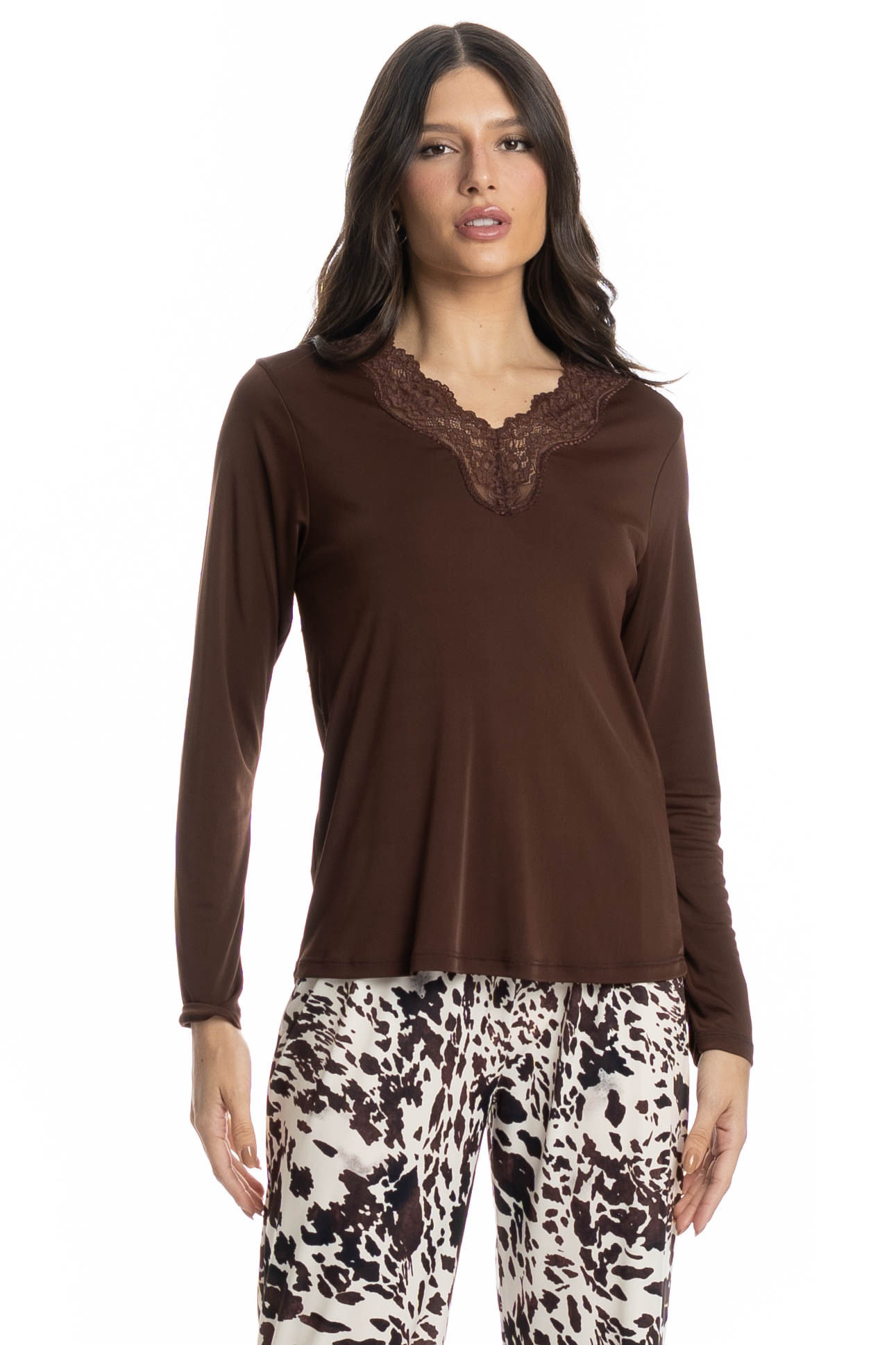 Pijama Feminino Longo Lorena - Imagem 3 - Mobile
