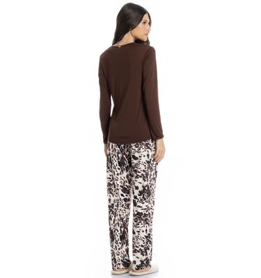Pijama Feminino Longo Lorena - Imagem 2 - Mobile
