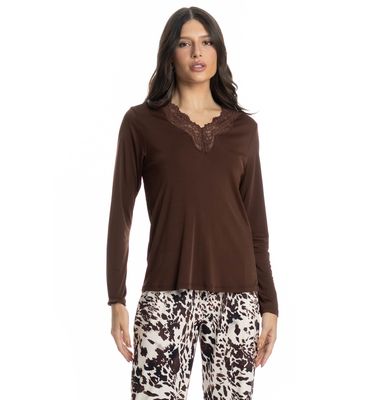 Pijama Feminino Longo Lorena - Imagem 3 - Mobile