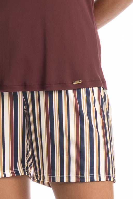 Pijama Feminino Shortão Regata Maya - Imagem 5 - Mobile