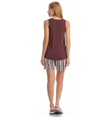 Pijama Feminino Shortão Regata Maya - Imagem 4 - Mobile