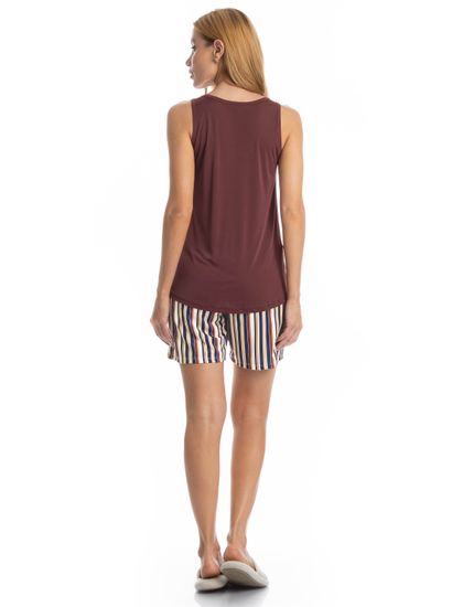 Pijama Feminino Shortão Regata Maya - Imagem 4 - Desktop
