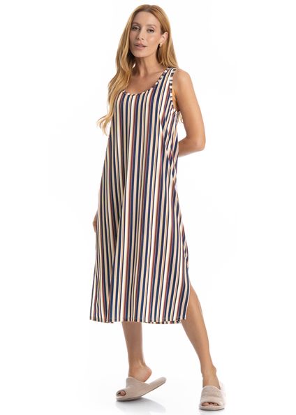 Vestido Midi Regata Maya Vermelho - Imagem 1
