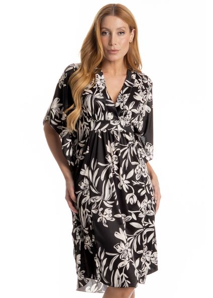 Kaftan Feminino Médio Mariana Preto - Imagem 1