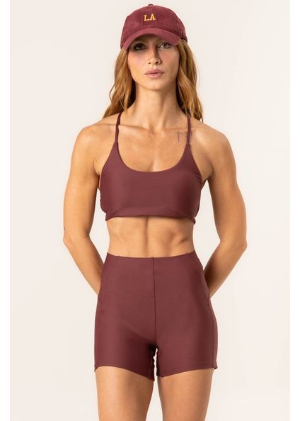 Shorts Curto Invisible Slim Shape Elevate Vivame Vinho - Imagem 1