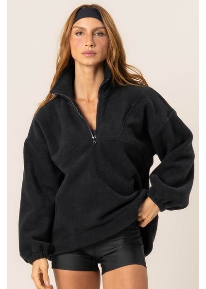 Blusão Thermal Com Zíper Elevate Vivame Preto - Imagem 1