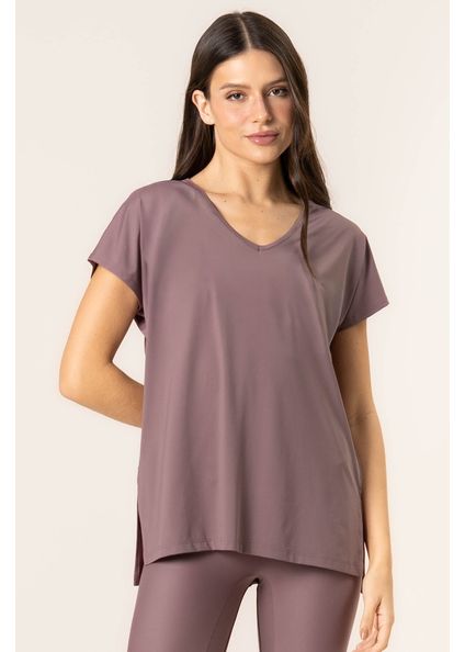 Camiseta Basic Decote V Ease Vivame Rosa - Imagem 1