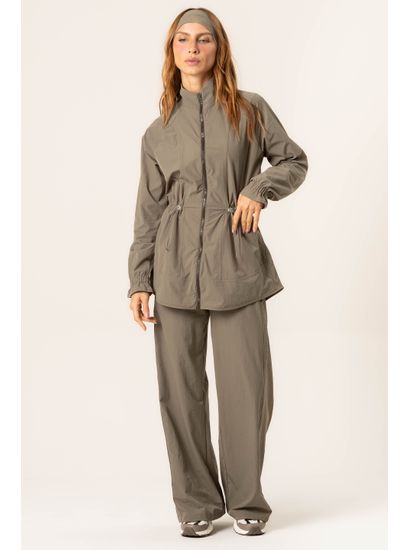 Parka Alongada Com Bolso Flex Vivame - Imagem 3 - Desktop
