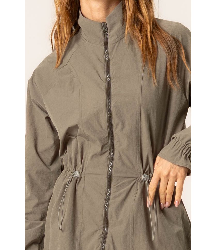 Parka Alongada Com Bolso Flex Vivame - Imagem 5 - Desktop