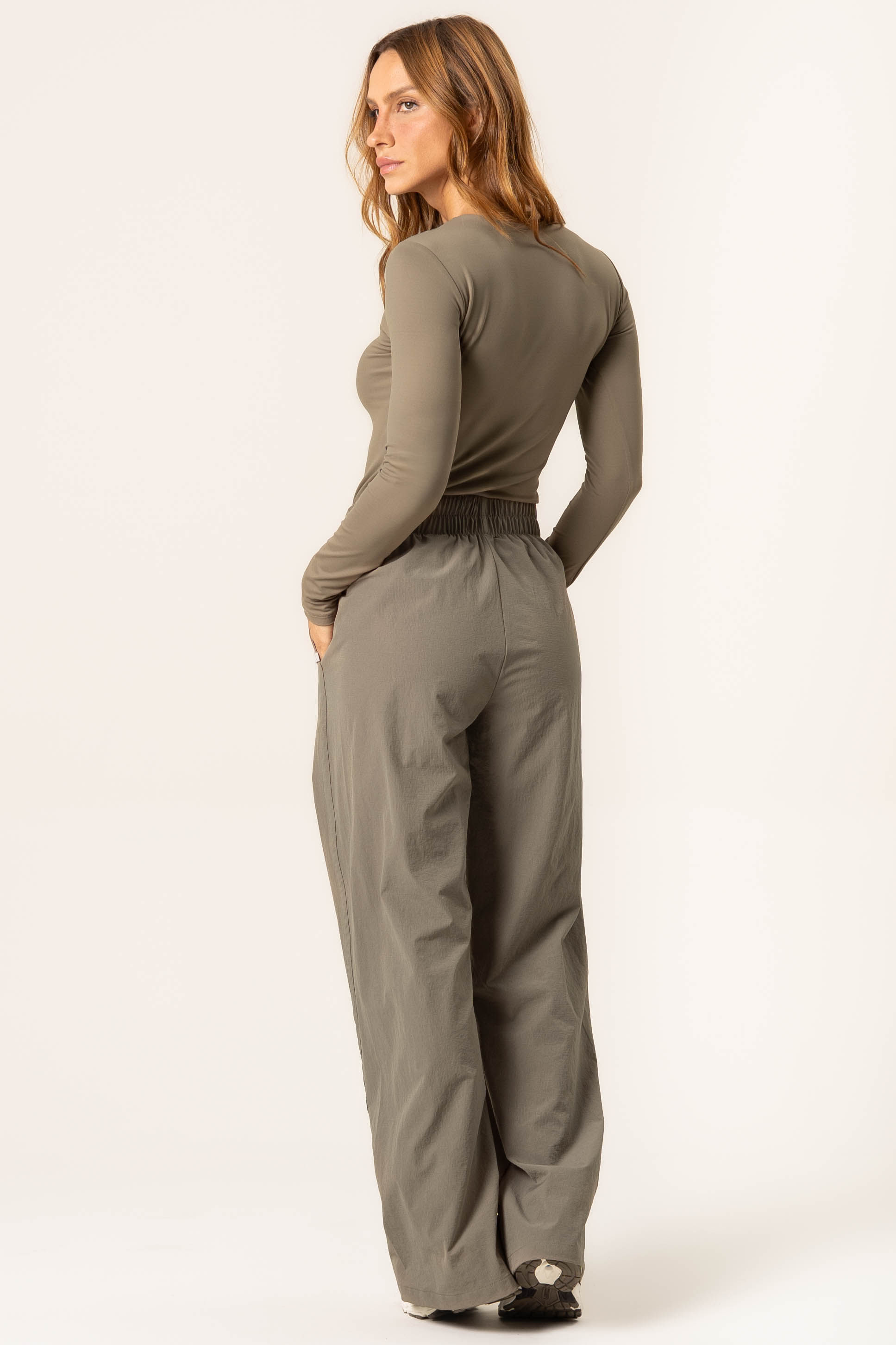 Calça Reta Com Bolsos Flex Vivame Verde - Imagem 2