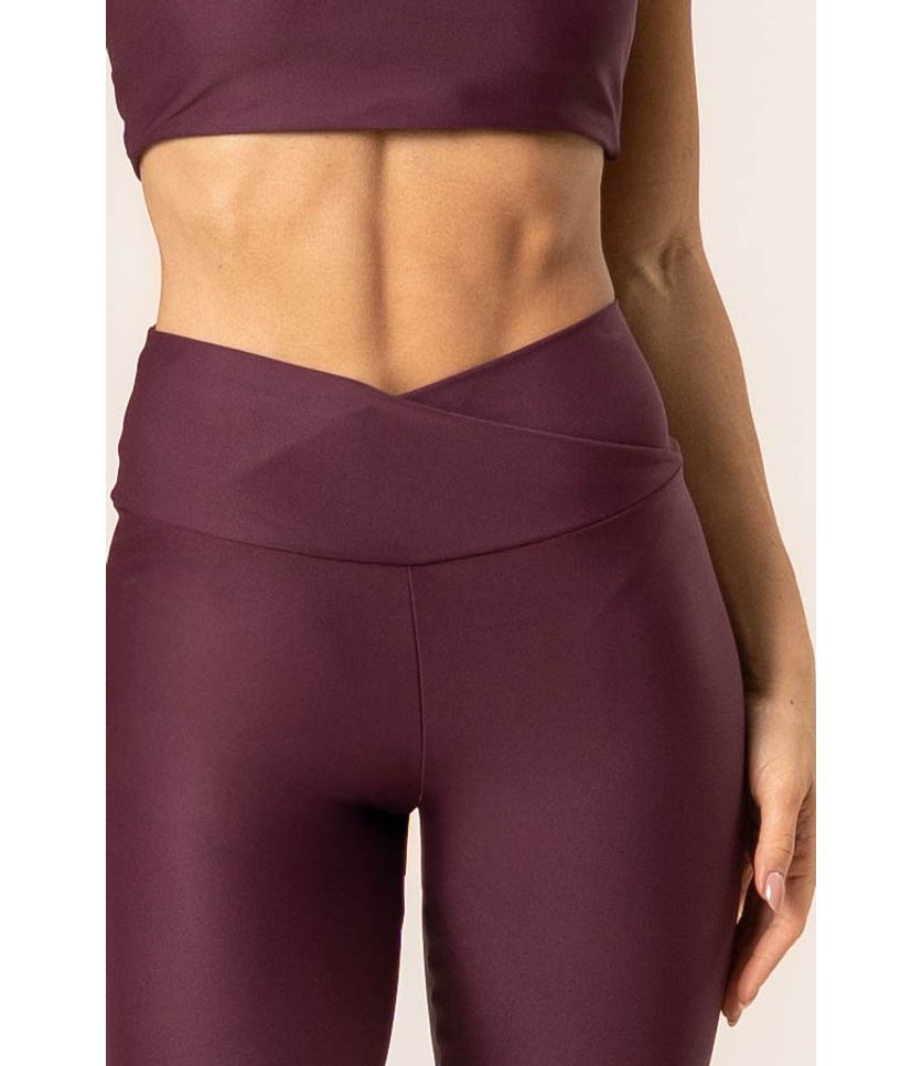 Calça Legging Wrap Shape Dark Cherry Vivame - Imagem 5 - Desktop