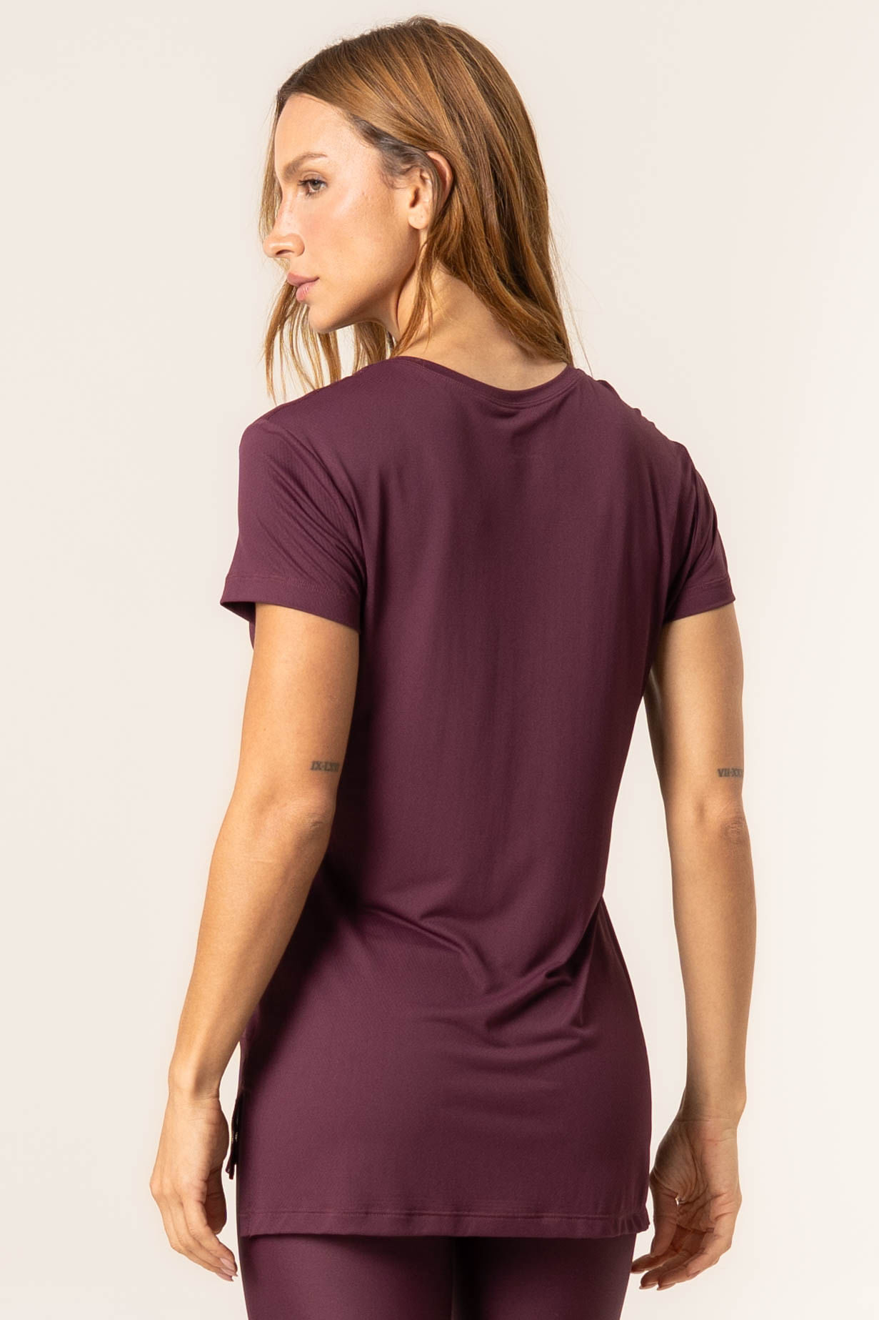 Camiseta Com Tela Dark Cherry Vivame Vermelho - Imagem 2