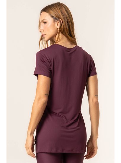 Camiseta Com Tela Dark Cherry Vivame - Imagem 2 - Desktop